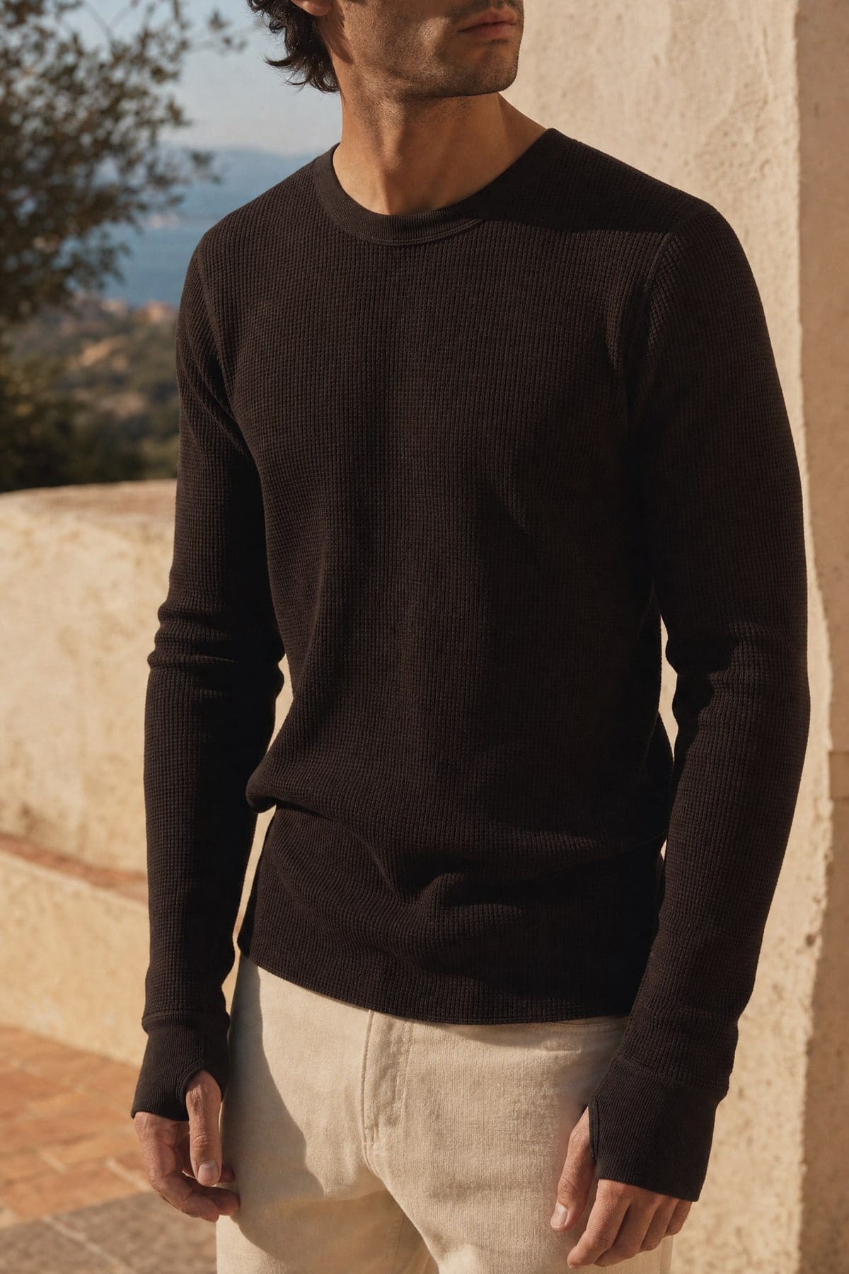 Thermal in ink, worn outdoors in warm afternoon light